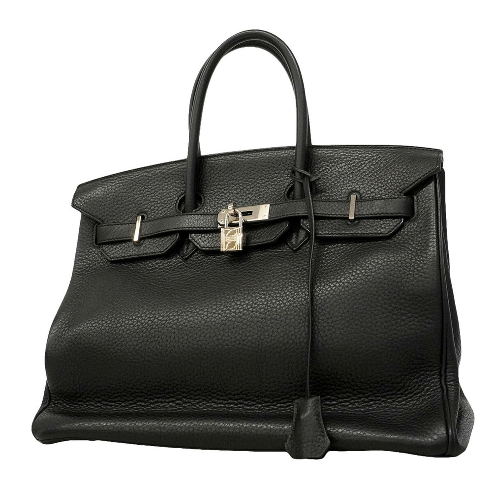 Hermes Birkin 35 Togo Black Handbag (□L stamp) - Women's